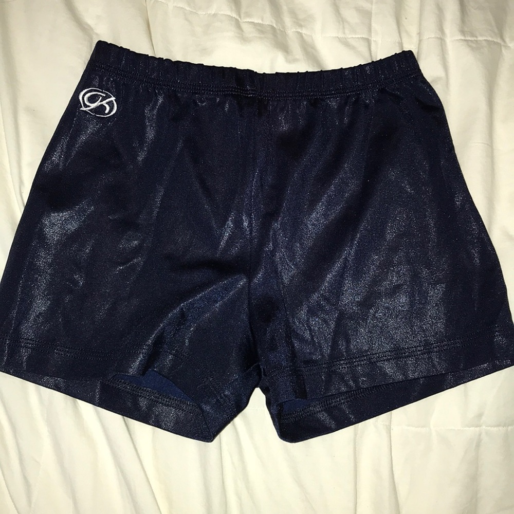 navy shimmery spandex